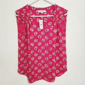 Loft | NWT Floral Blouse Pink XS